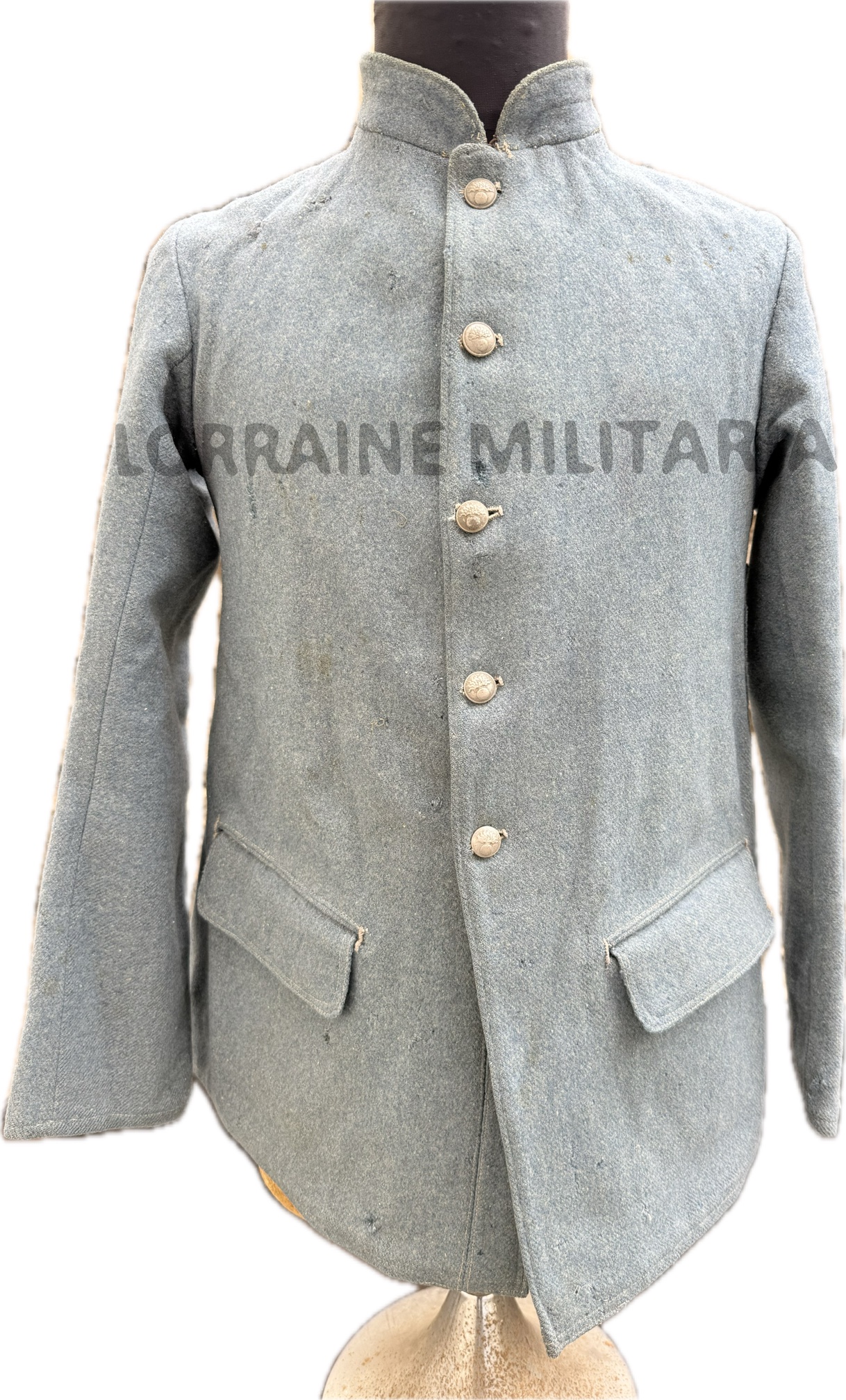 militaria : VAREUSE TROUPE FRANÇAISE MLE 1915 BLEU HORIZON