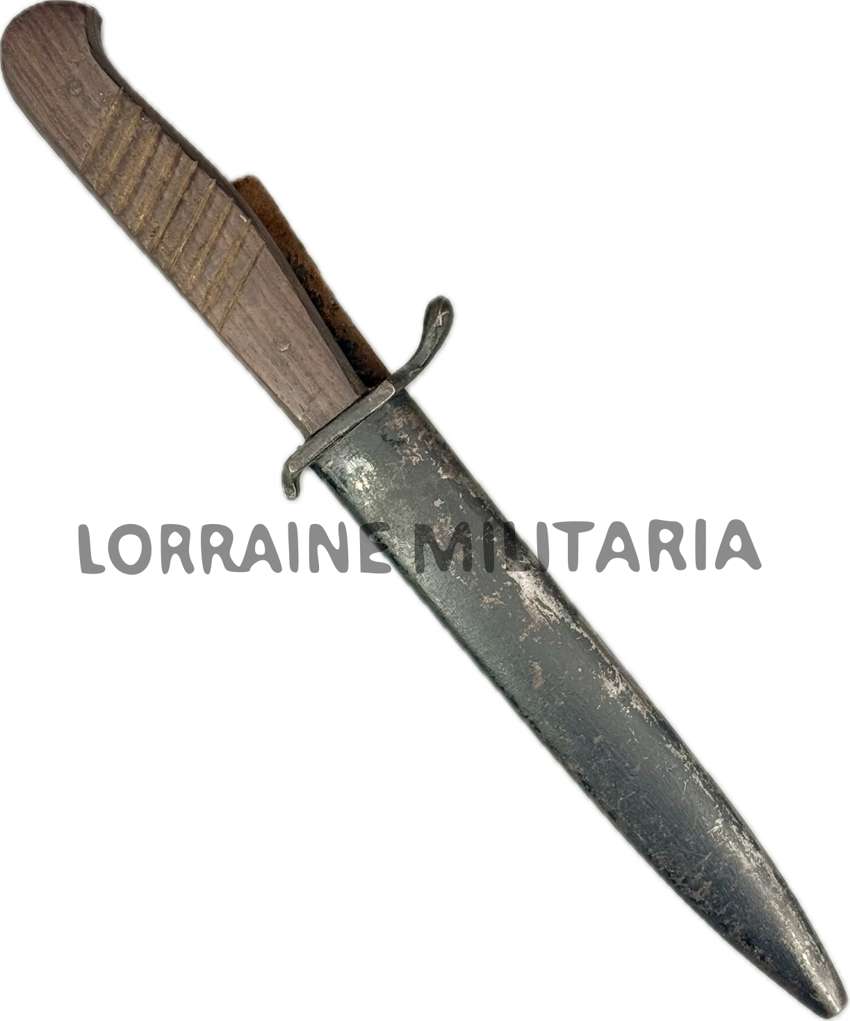 militaria : COUTEAU DE COMBAT ALLEMAND  MANCHE BOIS