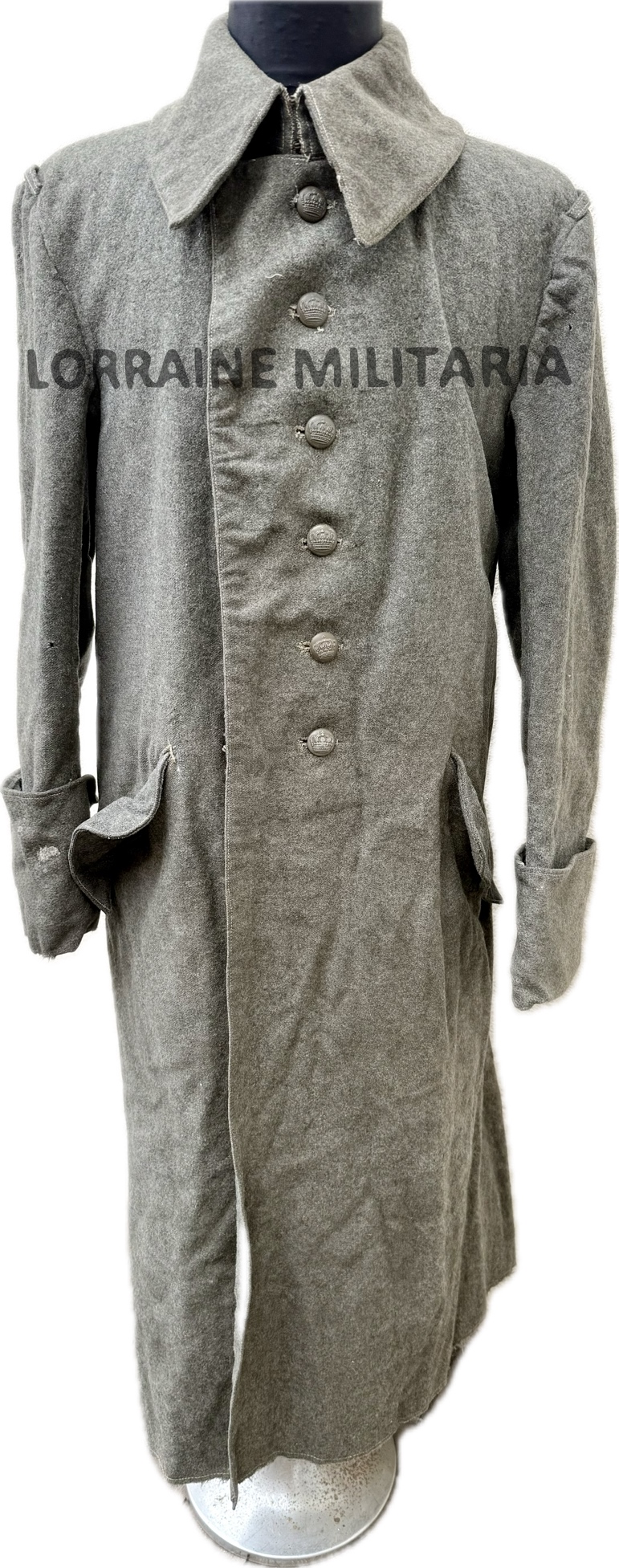 militaria : MANTEAU TROUPE ALLEMAND MLE 1915 BAVAROIS DATÉ 1917
