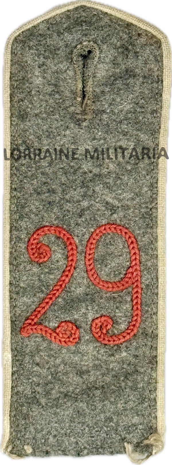 militaria : PATTE D'EPAULE MODELE 1915 DE BLUSE DU 29 IÈME REGIMENT D'INFANTERIE
