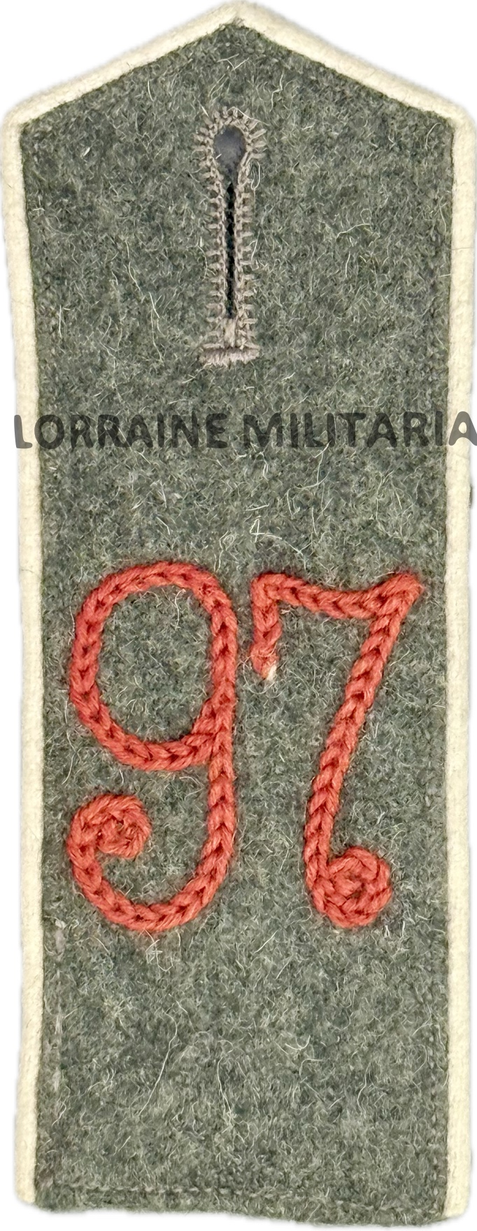 militaria : PATTE D'EPAULE MODELE 1915 DE BLUSE DU 97 IÈME REGIMENT D'INFANTERIE