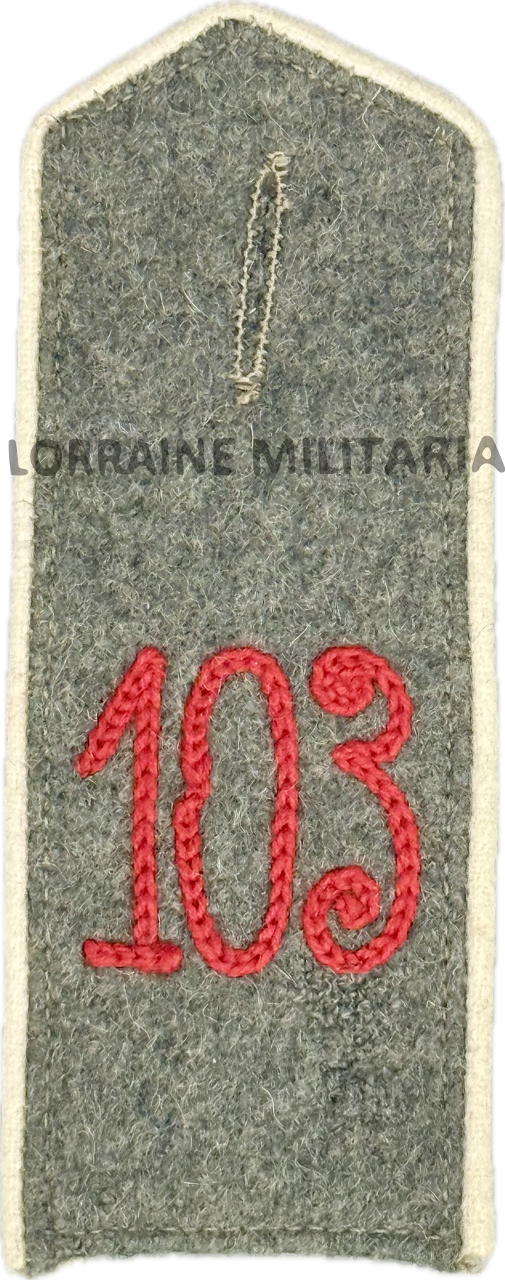 militaria : PATTE D'EPAULE MLE 1915 DE BLUSE DU 103 IÈME REGIMENT D'INFANTERIE (SAXE)