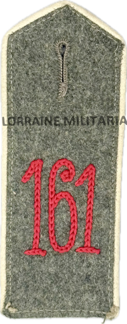 militaria : PATTE D'EPAULE MLE 1915 DE BLUSE DU 161 IÈME REGIMENT D'INFANTERIE