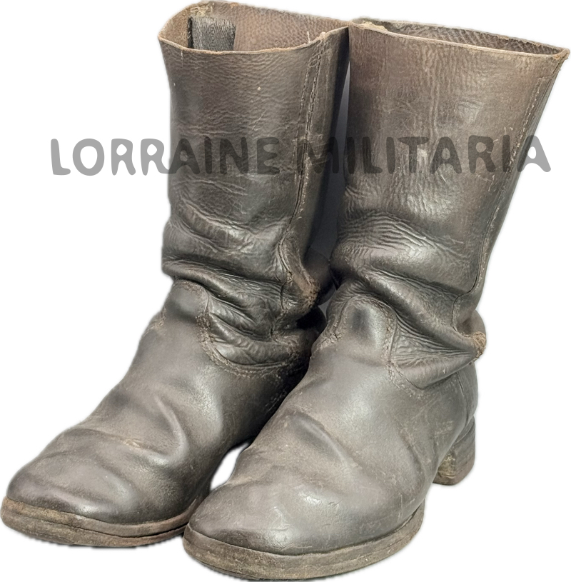 militaria : PAIRE DE BOTTES ALLEMANDES TROUPES REGLEMENTAIRES MODELE 1866