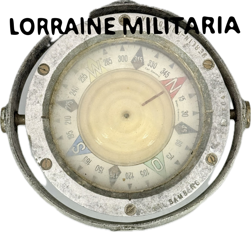 militaria : BOUSSOLE ALLEMANDE DE L'AVIATION BAMBERG COMPLETE