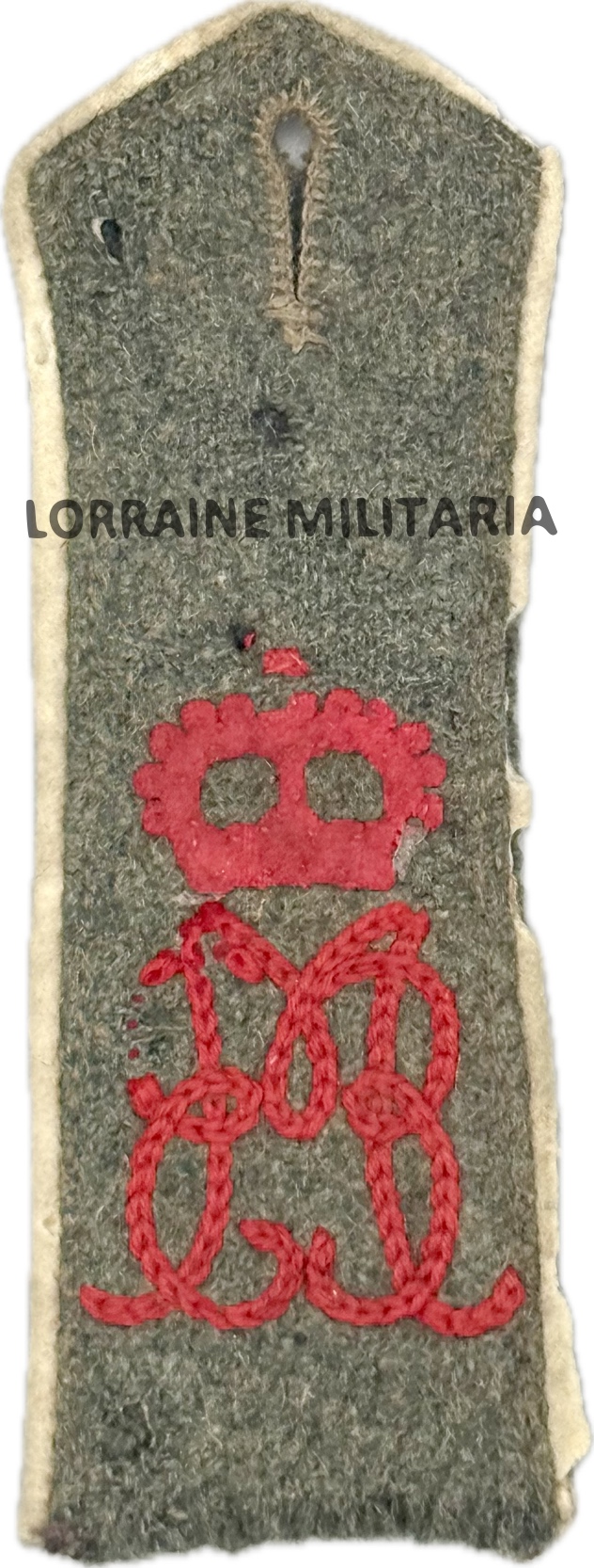 militaria : PATTE D'EPAULE MLE 1915 DE BLUSE DU 2 IÈME REGIMENT D'INFANTERIE BAVAROIS