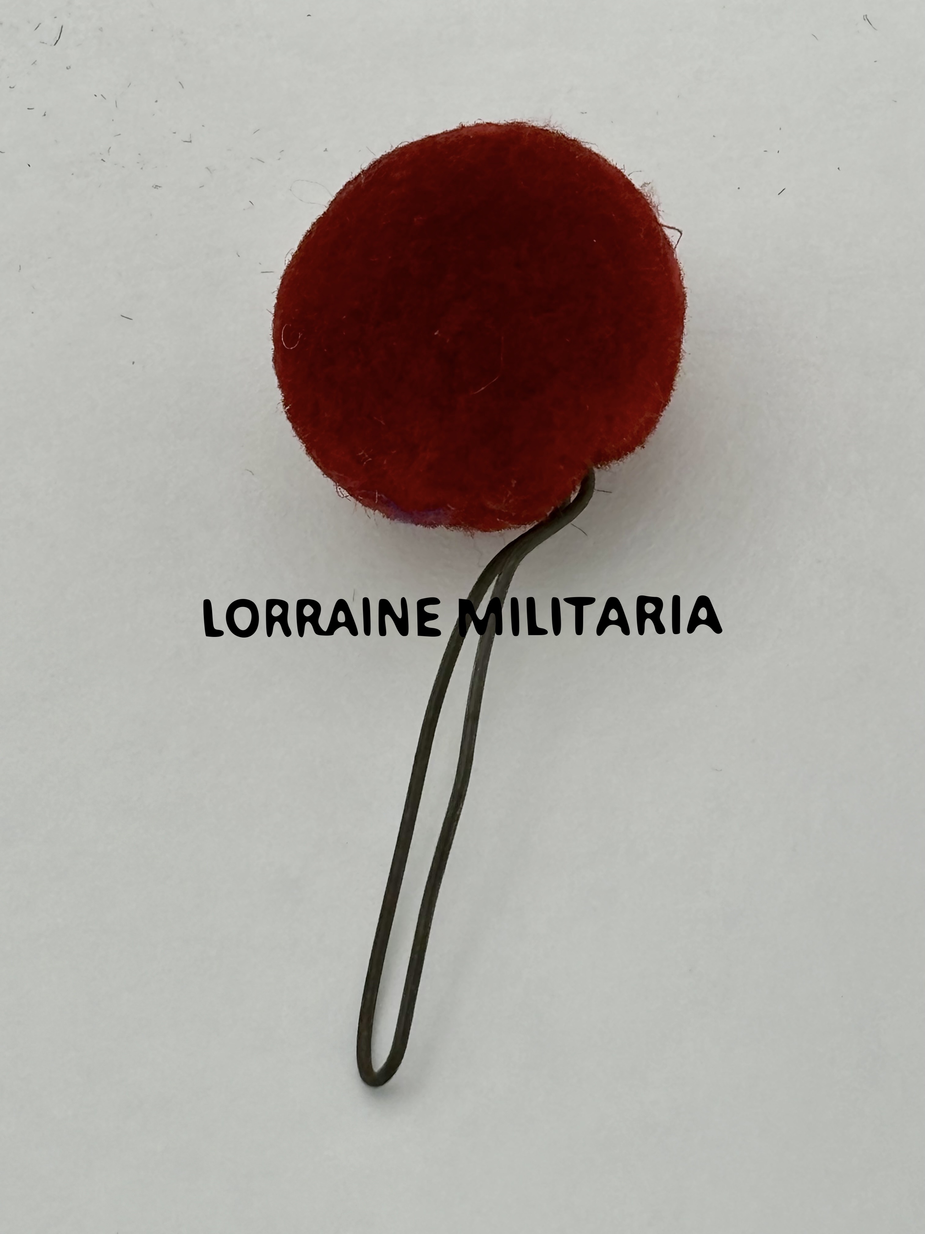 militaria : POMPON CAVALERIE LEGERE LAINE ROUGE POUR ESCADRON