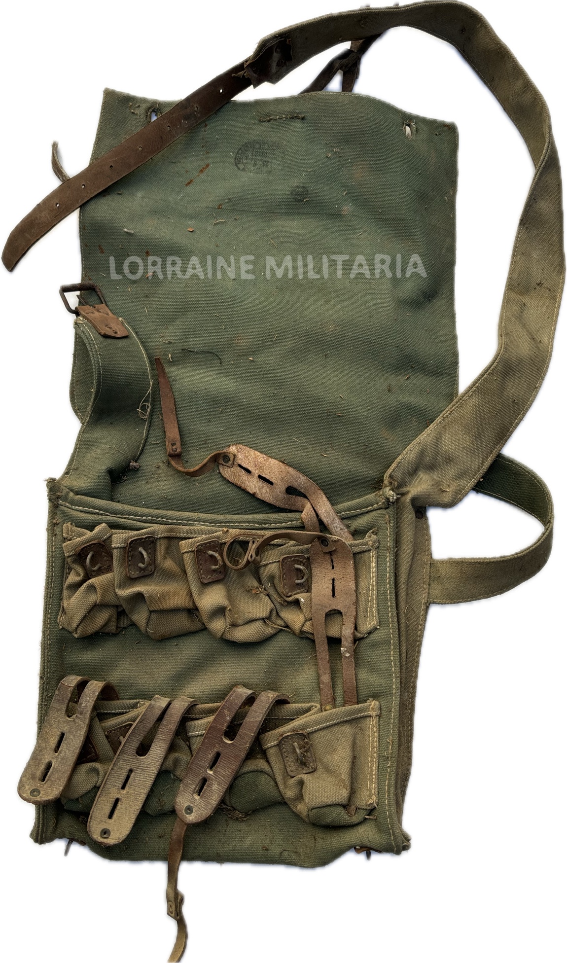 militaria : MUSETTE PORTE GRENADES GRENADIER VOLTIGEUR DATEE 1918