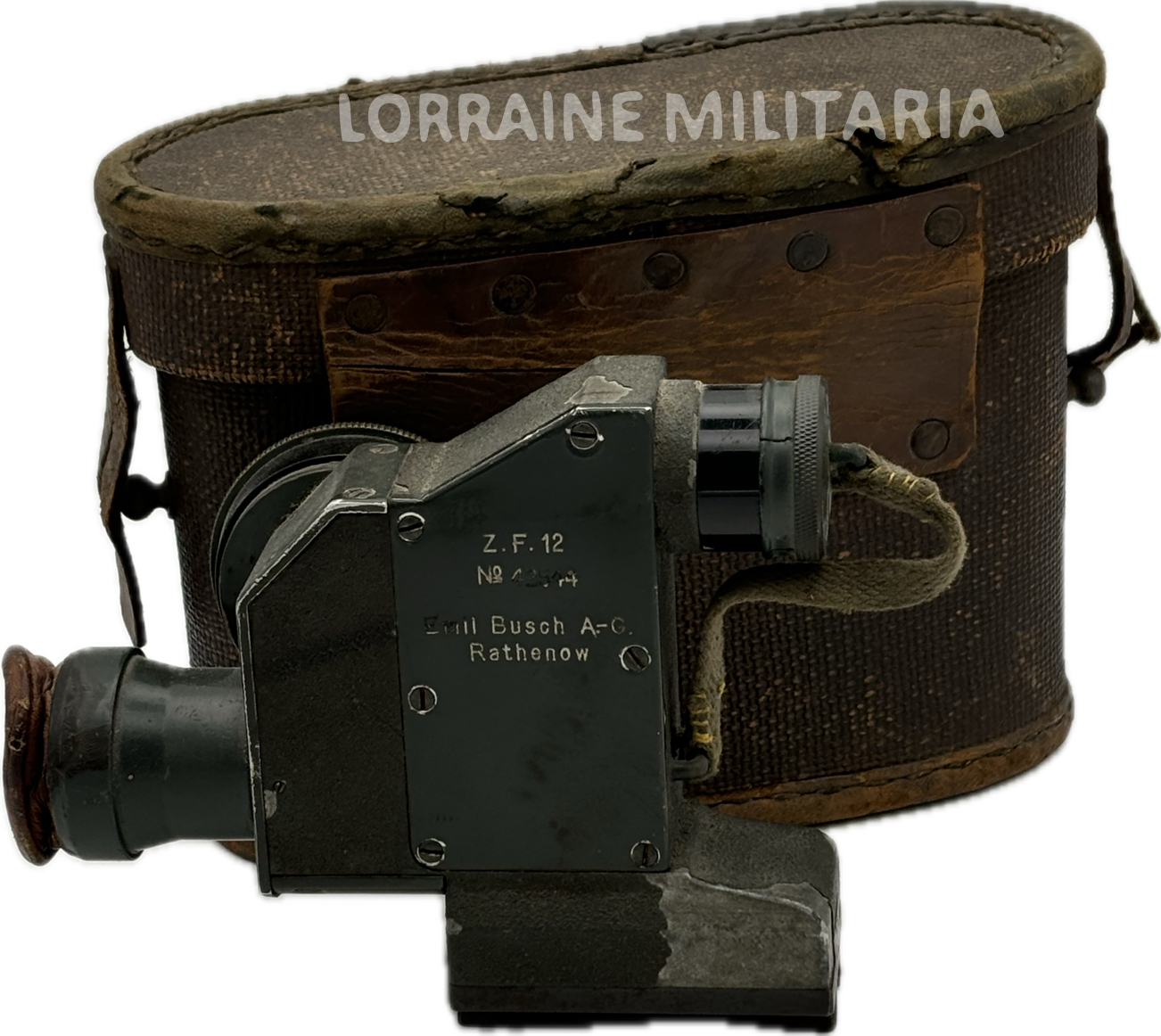 militaria : OPTIQUE LUNETTE DE TIR ZF 12 AVEC ETUI ERSATZ POUR MITRAILLEUSE MG 08