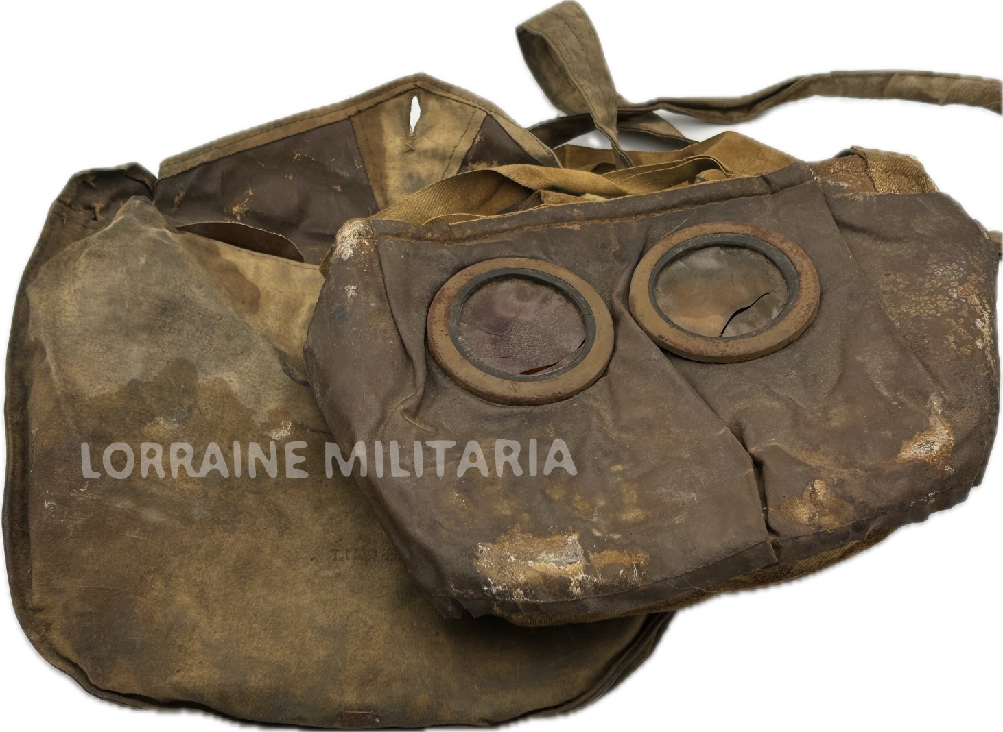 militaria : MASQUE A GAZ M2 AVEC ETUI TOILE GRENIER