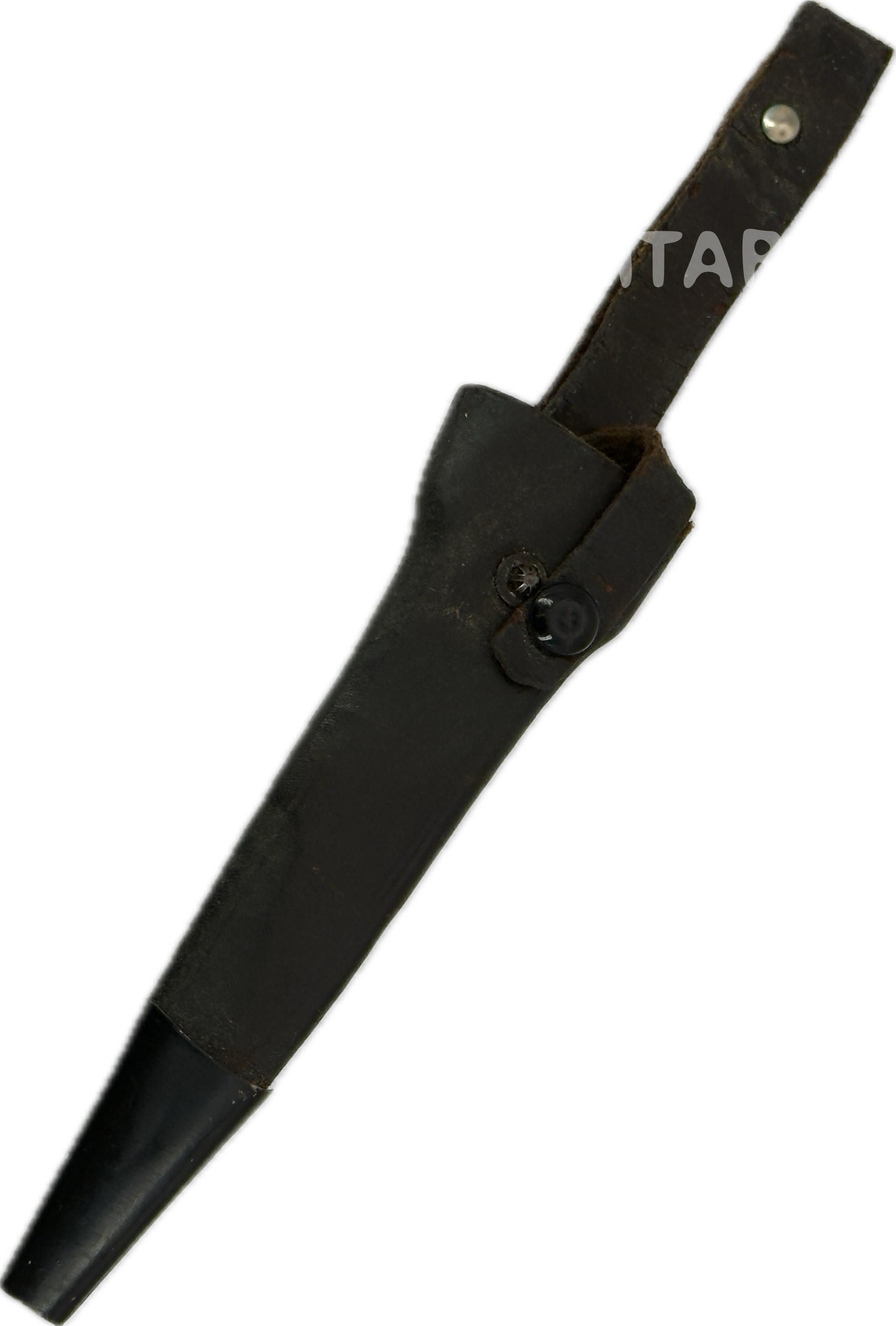 militaria : FOURREAU CUIR POUR COUTEAU DE COMBAT ALLEMAND TYPE CHASSE MANCHE CORNE