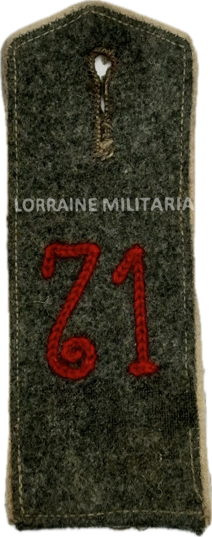 militaria : PATTE D'EPAULE MODELE 1915 DU 71 EME REGIMENT D'INFANTERIE