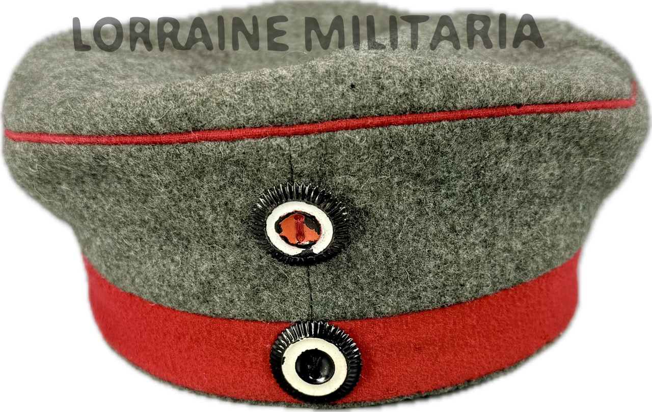 militaria : MUTZE TROUPE ALLEMANDE MODELE 1907 INFANTERIE BA IX 1917