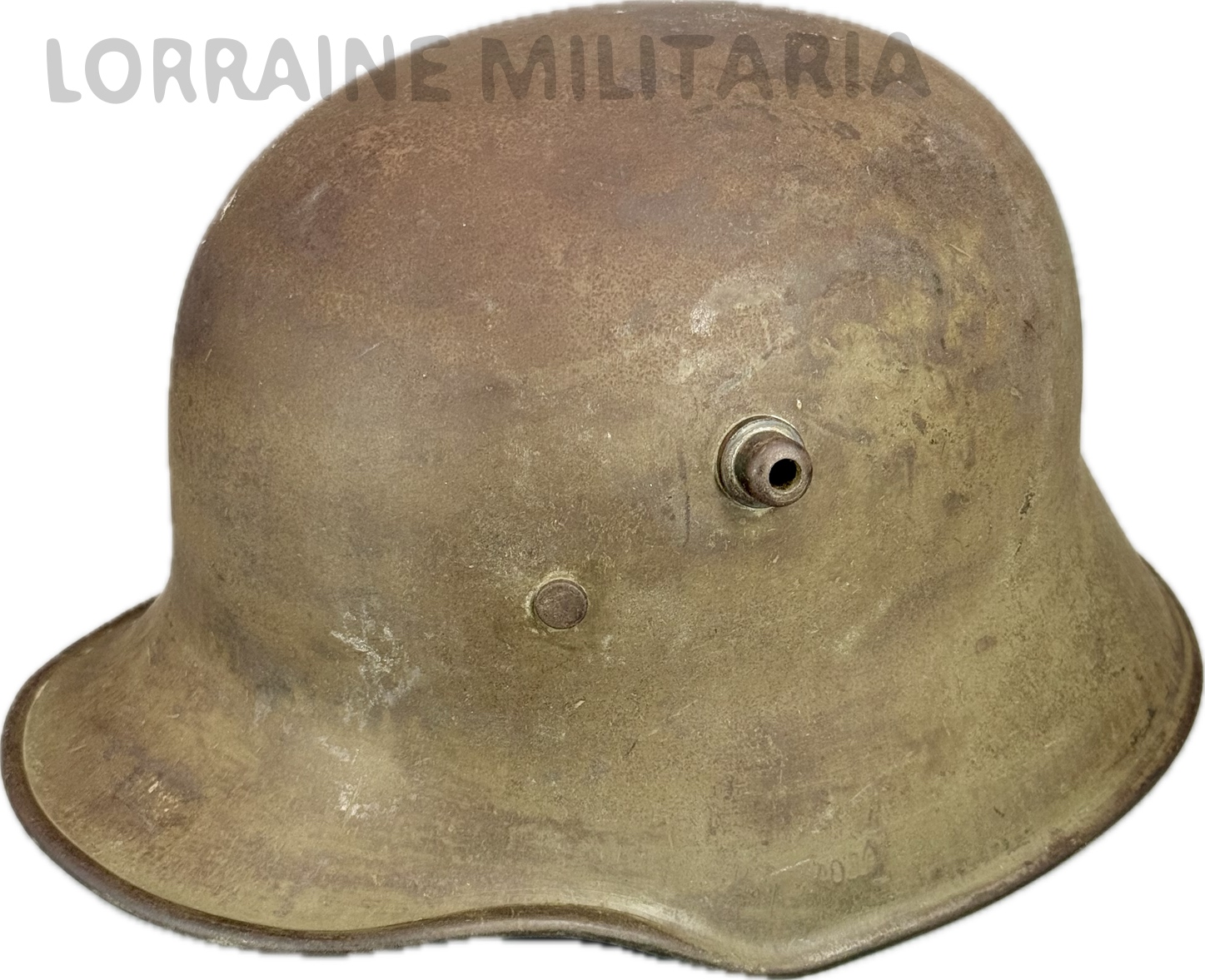 militaria : CASQUE D'ACIER ALLEMAND STAHLHELM MLE 1918 COMPLET FELDGRAU