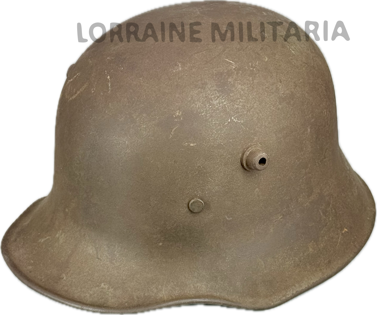 militaria : CASQUE D'ACIER ALLEMAND STAHLHELM MLE 1918 COMPLET FELDGRAU