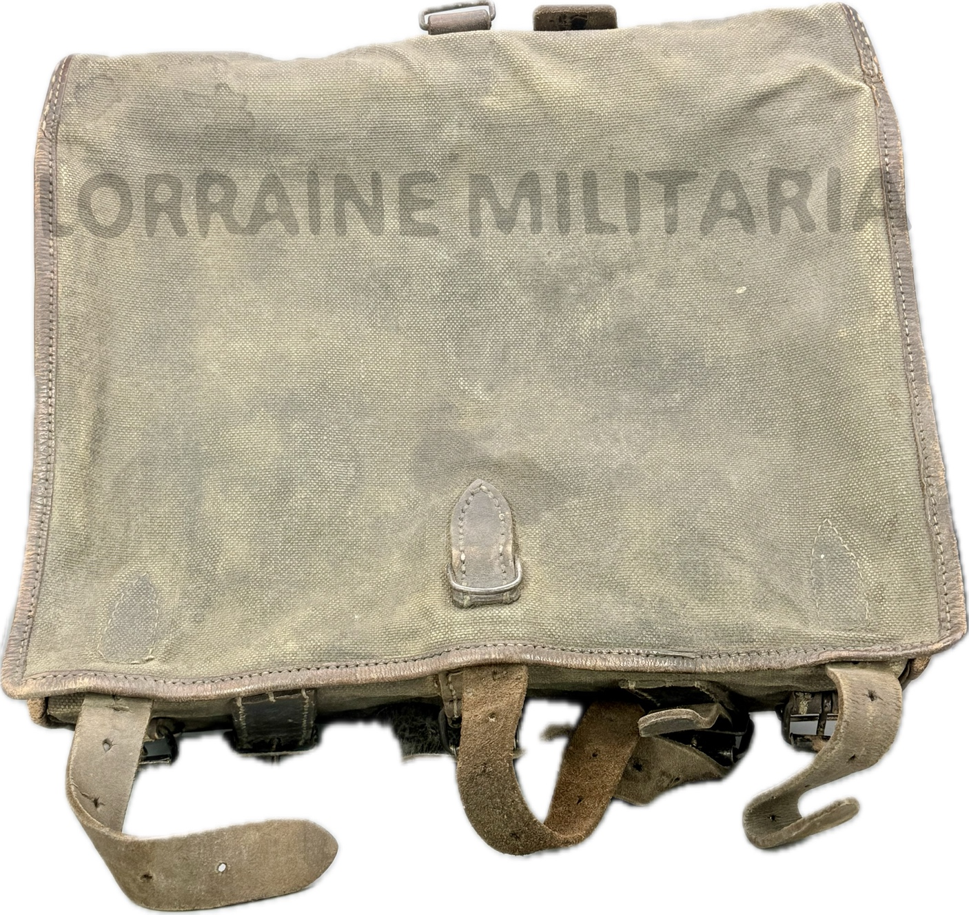 militaria : SAC A DOS HAVRESAC FRANÇAIS MLE 1893 TOILE NOIRCIE DATE 1917