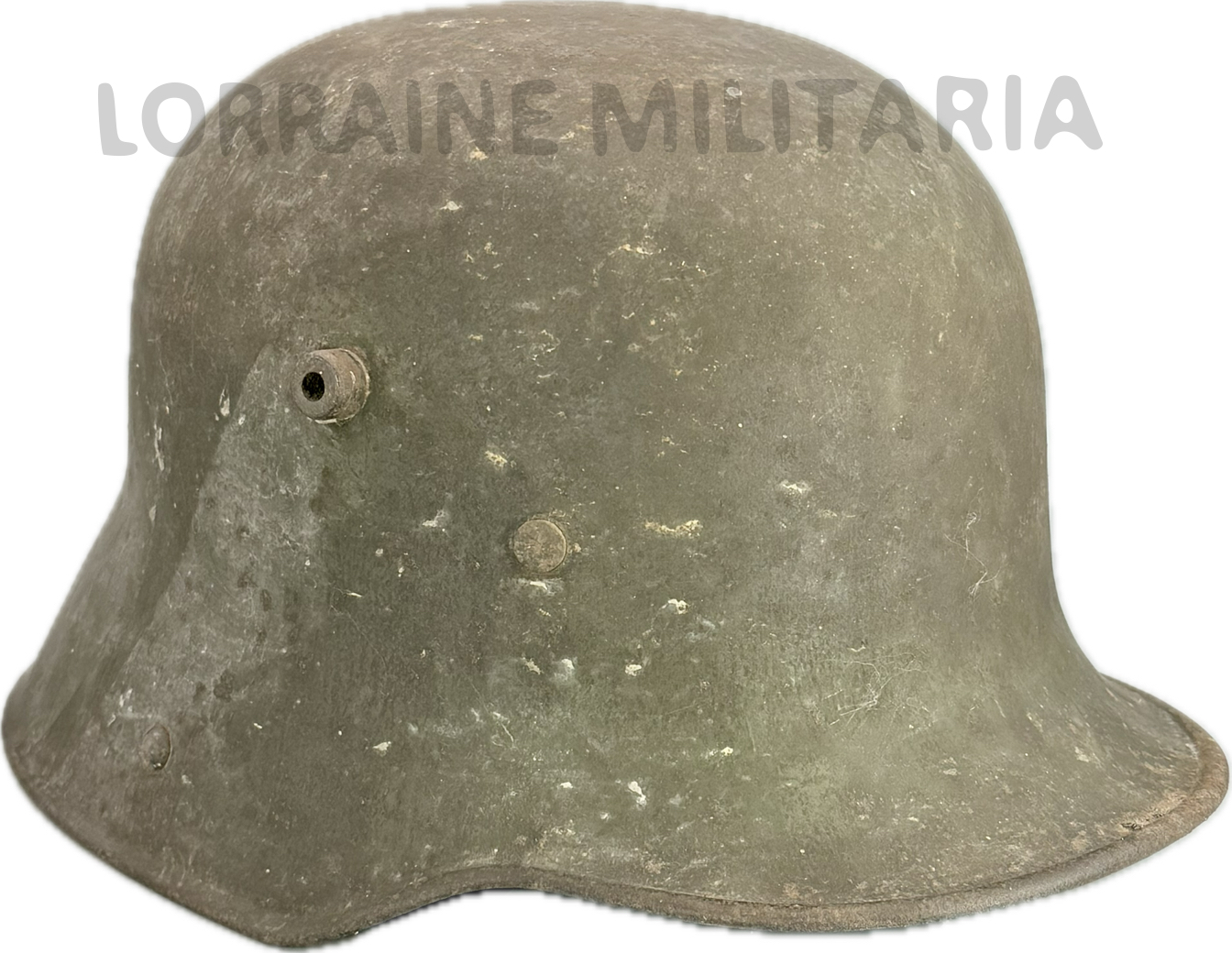 militaria : CASQUE D'ACIER ALLEMAND STAHLHELM MLE 1916 COMPLET FELDGRAU DIRECT GRENIER