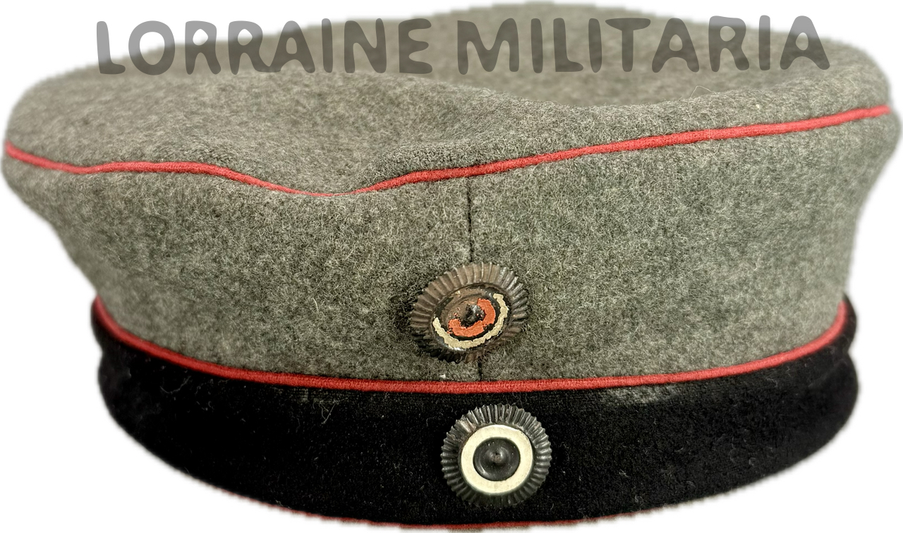 militaria : MUTZE TROUPE ALLEMANDE MODELE 1907 ARTILLERIE PIONNIER PRUSSE BAII 1917
