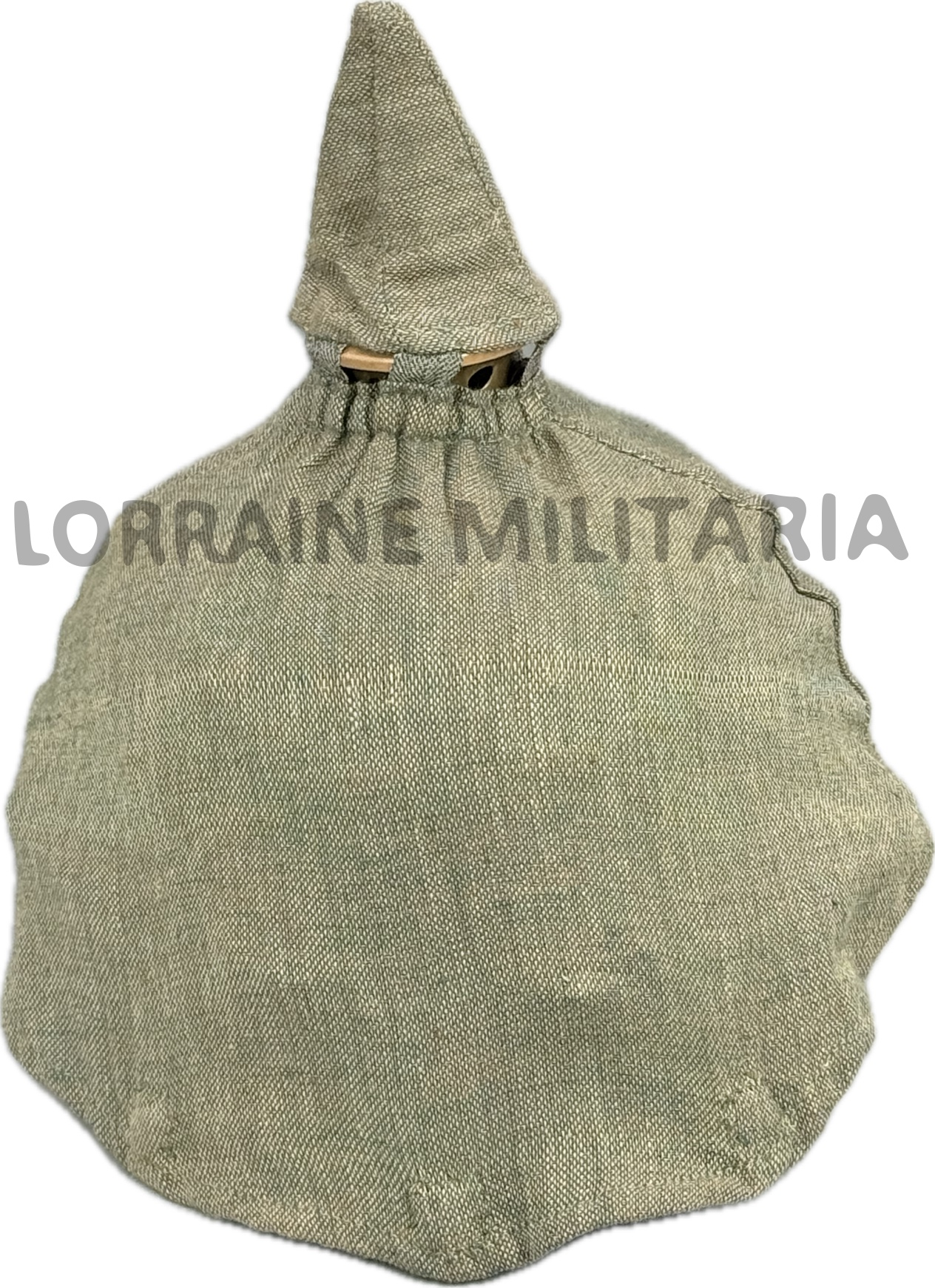 militaria : COUVRE CASQUE À POINTE TROUPE ALLEMAND TOILE VERTE