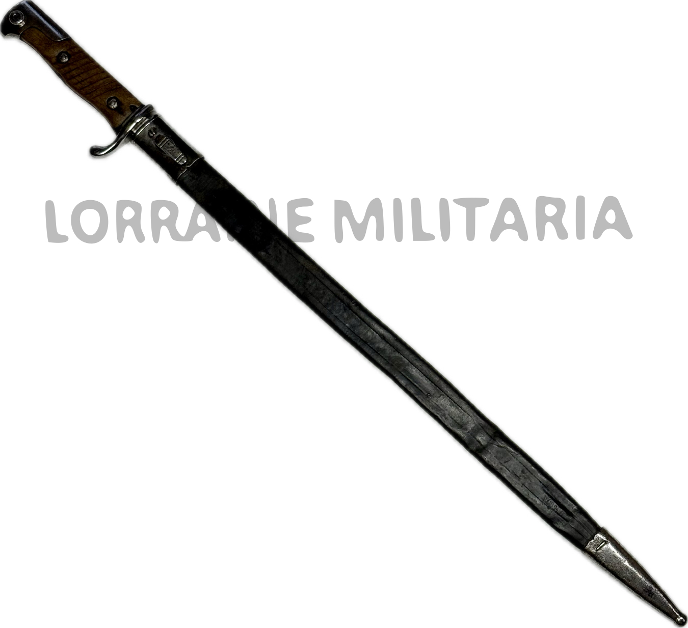 militaria : BAIONNETTE MLE 1898 2ème TYPE DU 31 ÈME REGIMENT D'INFANTERIE AVEC FOURREAU