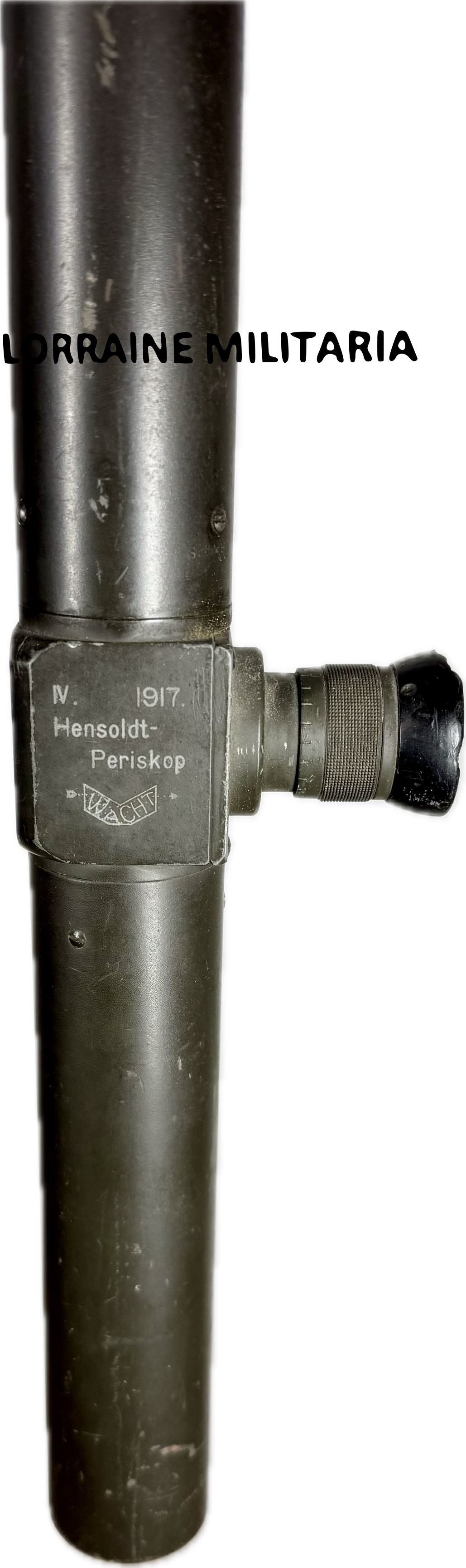 militaria : GRAND PERISCOPE DE TRANCHEE ALLEMAND  MODELE METAL PEINT FELDGRAU 1917