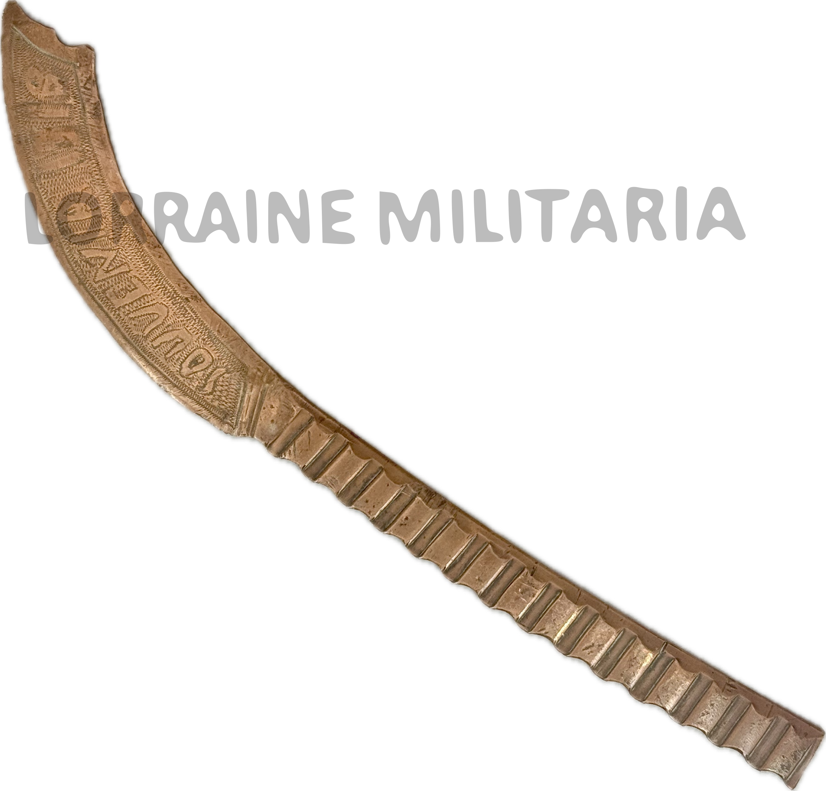 militaria : COUPE PAPIER ARTISANAT FRANÇAIS GRAVÉ SOUVENIR 1918 SOMME 1918