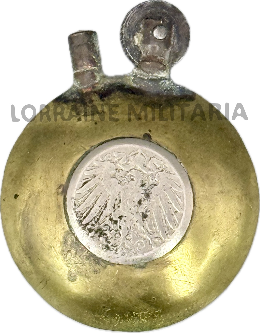 militaria : BRIQUET ARTISANAT TRANCHEE FRANCAIS PIECE MONNAIE ALLEMANDE ET SERBE