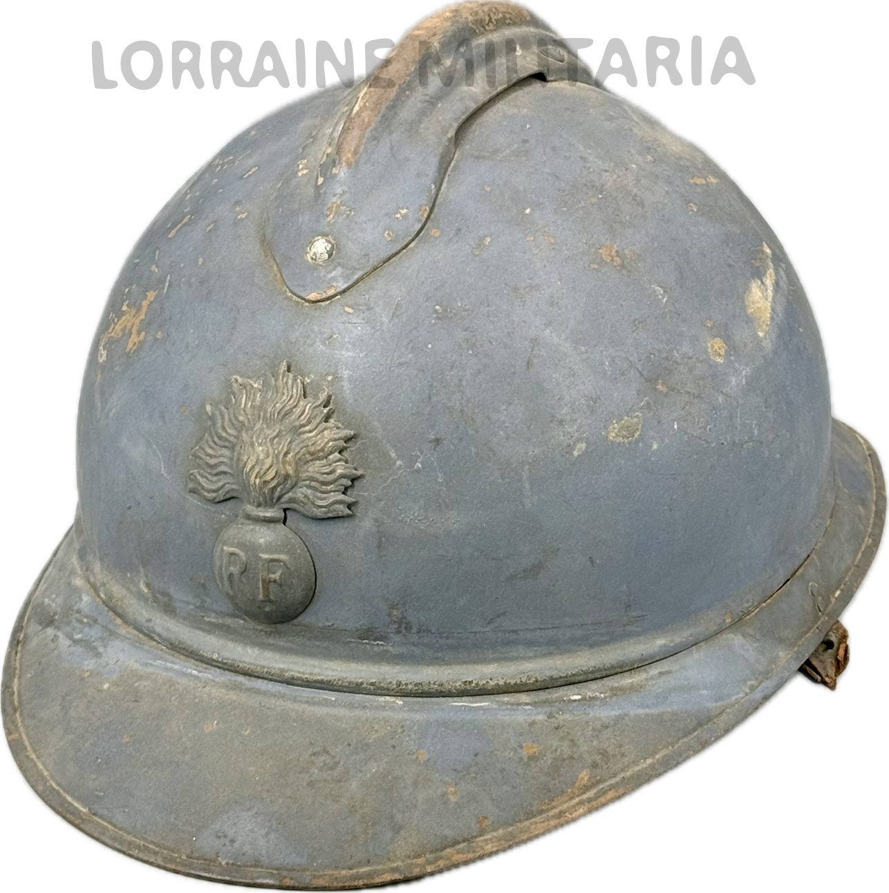 militaria : CASQUE ADRIAN INFANTERIE BLEU HORIZON JUS GRENIER