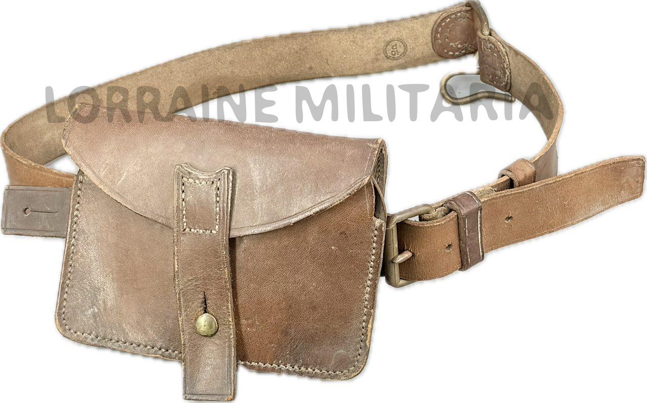 militaria : CARTOUCHIERE ET CEINTURON FRANÇAIS DE CAVALERIE TROUPE MODELE 1901 GRENIER