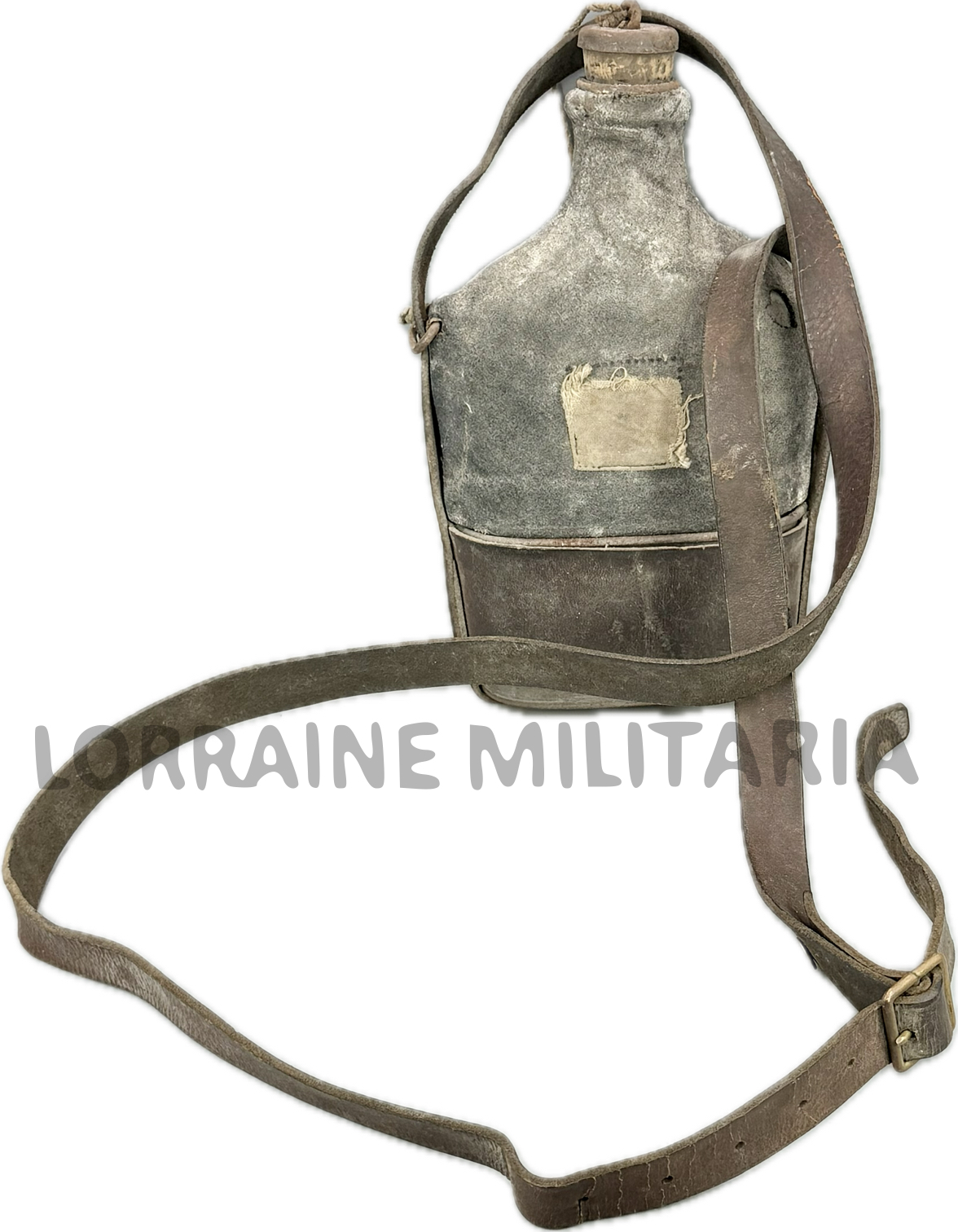 militaria : GOURDE FRANÇAISE DE CAVALERIE TROUPE COMPLETE  GRENIER