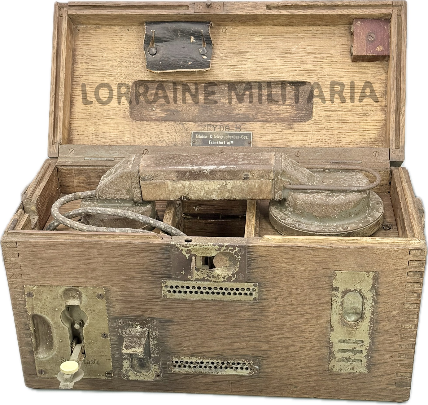 militaria : TELEPHONE DE CAMPAGNE ALLEMAND MODELE 1916 TYPE B