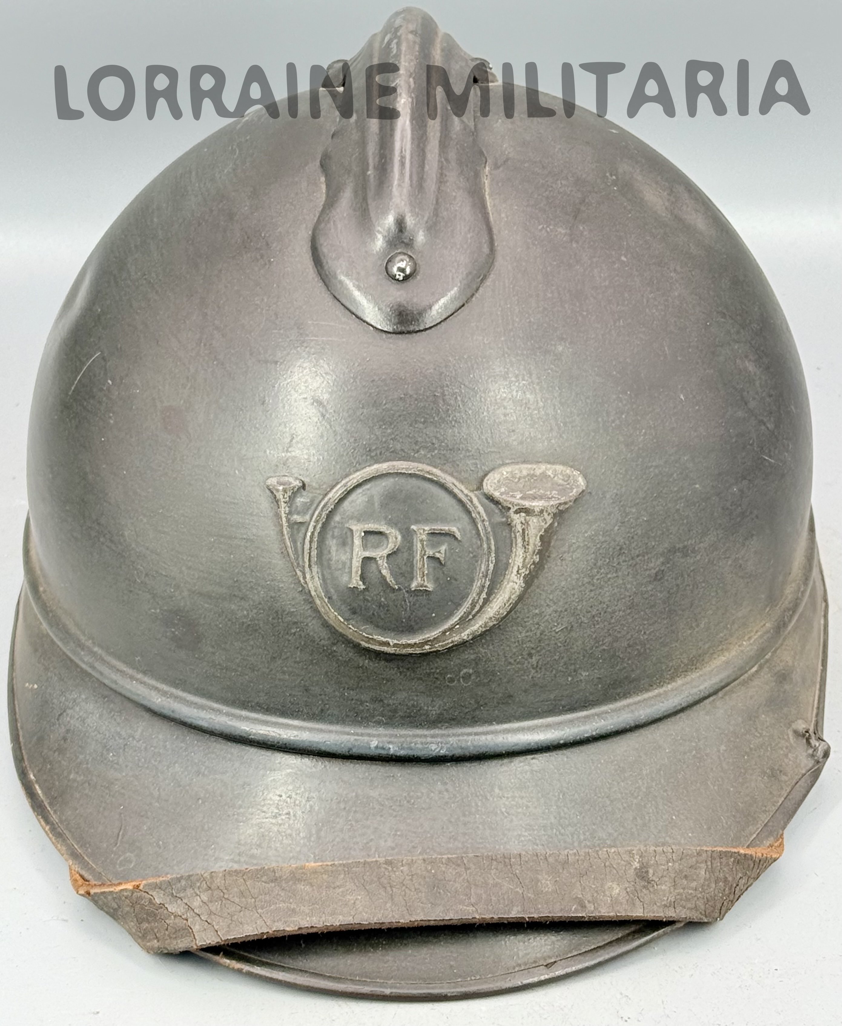 militaria : CASQUE FRANÇAIS ADRIAN  SERGENT CHASSEUR IMPACT ET NOMINATIF AVEC REGIMENT